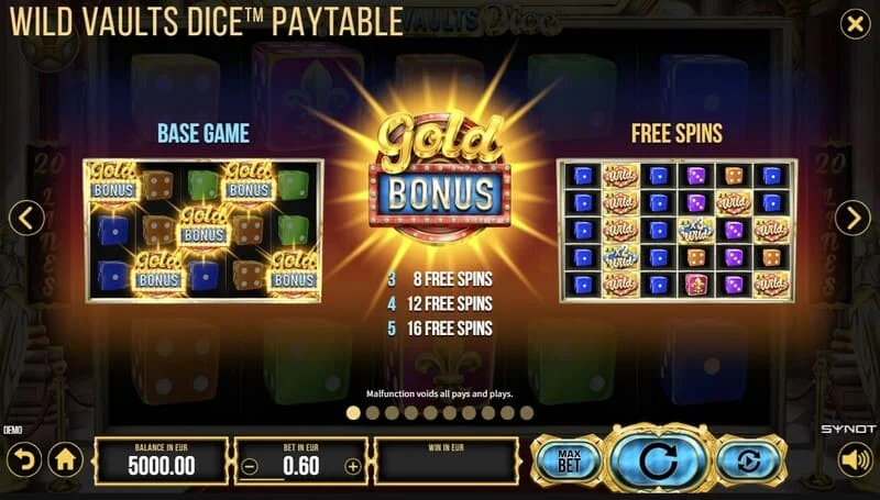 Wild Vaults Dice - Wild Dice ที่ขยายตัวบนวงล้อ
